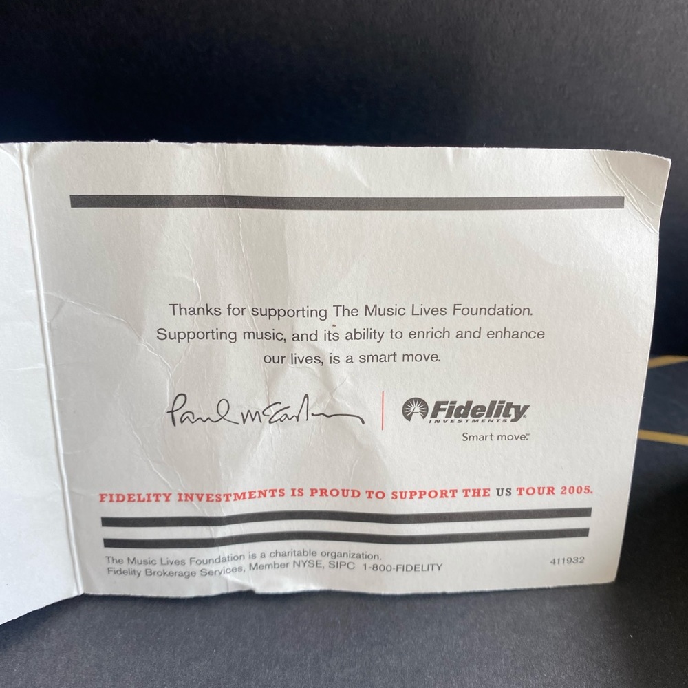 Paul McCartney “Music Lives” Fidelity Tour Bracelet - Picture 6 of 7